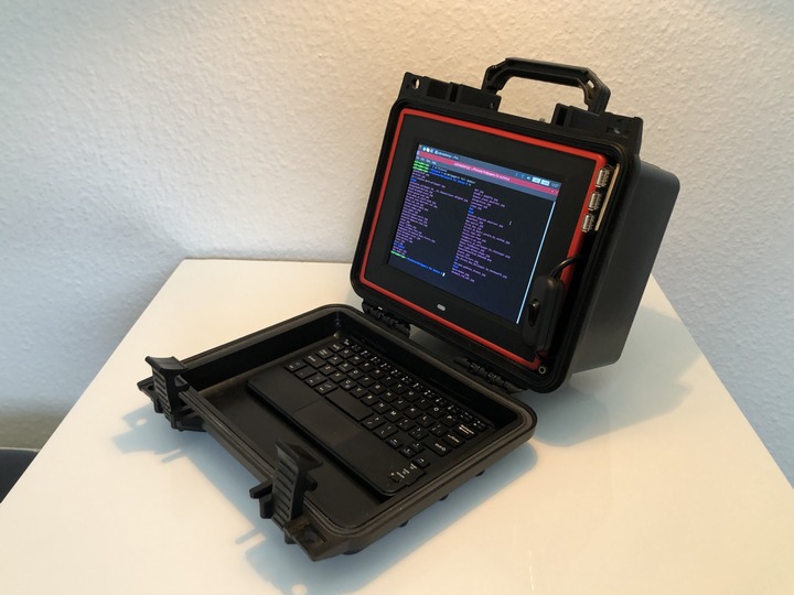 Raspberry Pi laptop turned on